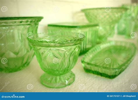 Vintage Green Antique Green Glassware