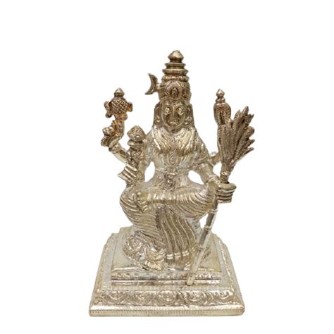 92.5 Silver Kamakshi Amman Idols For Pooja - Silver Palace