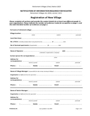Fillable Online Form RV1 Application for registration of retirement ...