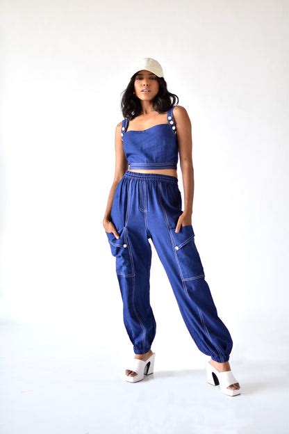Taylor Blue Crop Top – Missy Co