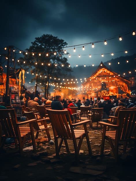 Music festival backdrop stage lights and crowd background fe creative ...