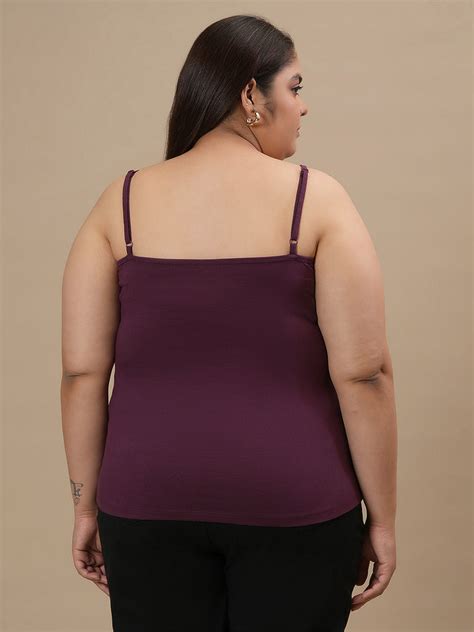 Women Purple Plus Size Camisole