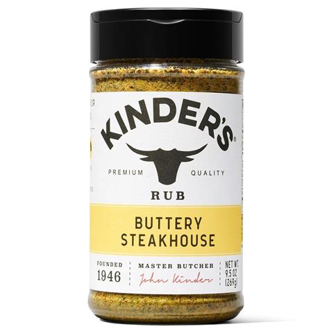 Kinder's Buttery Steakhouse Seasoning 9.5 Oz with Real Butter and Herbs ...