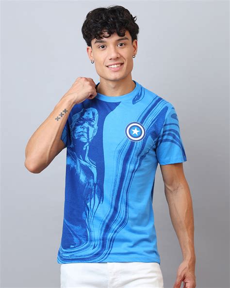 Captain America Printed Regular Fit Tshirt For Men – Free Authority