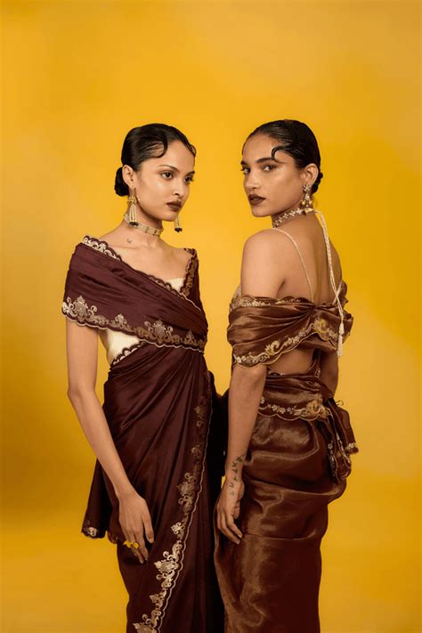 Ekaya - The Maple Espresso Saree - Elahe