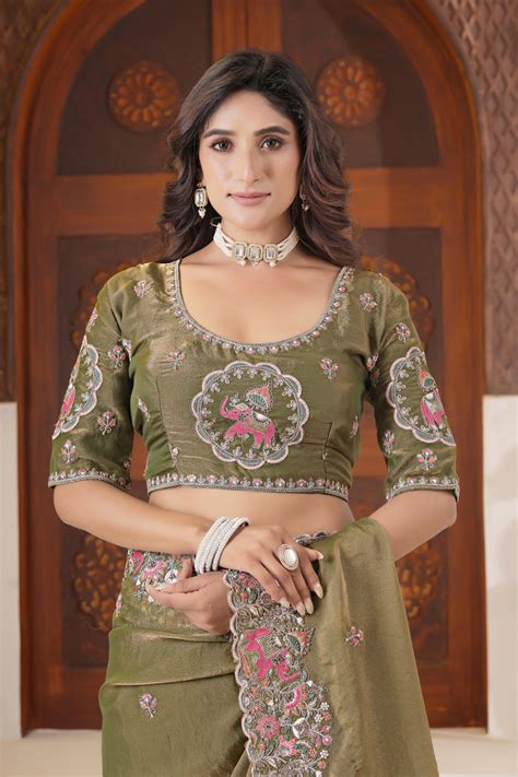 Matang Heritage Elephant Motif Saree – Wearoma Couture