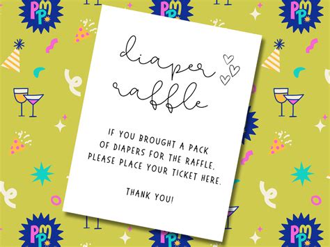 Diaper Raffle Wording