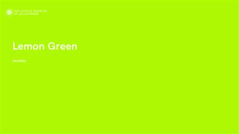 Lemon Green color - #ADF802 - The Official Register of Color Names
