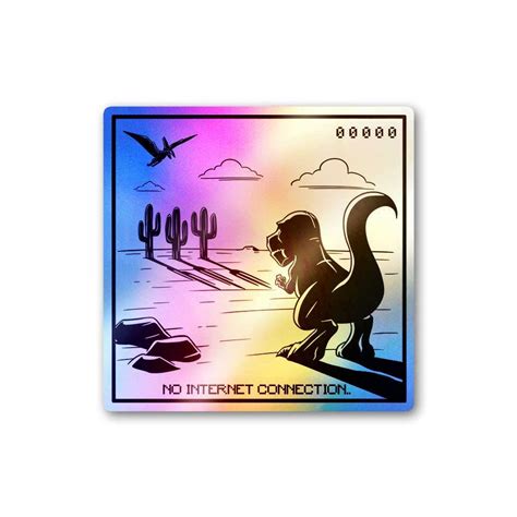 Buy No Internet Connection Holographic Sticker Online | Premium ...