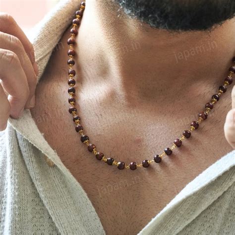 Gold Plated Authentic Red Sandalwood Mala – Japam