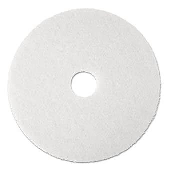 3M Low Speed White Super Polishing Floor Pad 4100 - Round, 13 inch ...