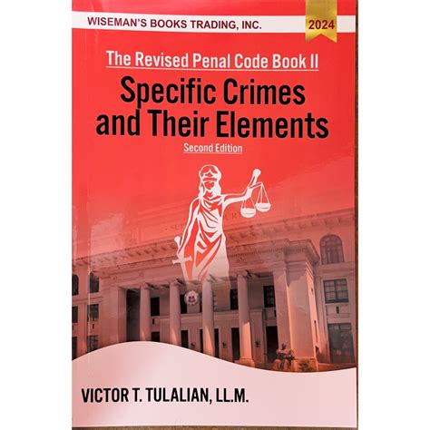 The Revised Penal Code Book II - Specific Crimes and Their Elements 2nd Edition | Shopee Philippines