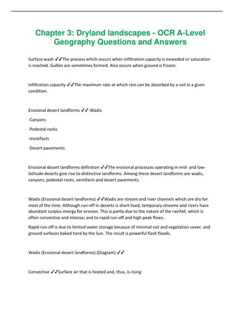 Chapter 3: Dryland landscapes - OCR A-Level Geography Questions and ...