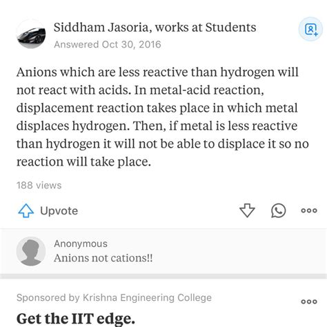 Why certain anions only react with dil h2so4? - Brainly.in