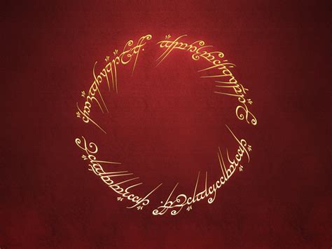 One Ring Inscription: LOTR HD Wallpaper