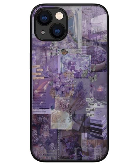 Lavender Aesthetic Collage iphone 13 back cover