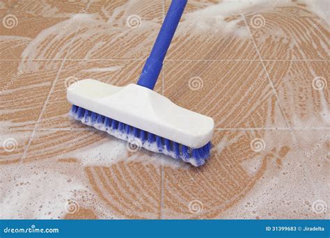 Floor Brush Cleaning stock image. Image of tile, washing - 31399683
