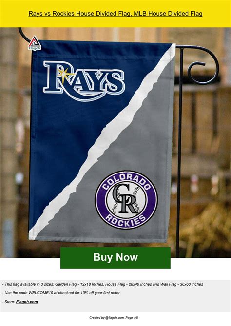 Rays vs Rockies House Divided Flag, MLB House Divided Flag by flagoh ...