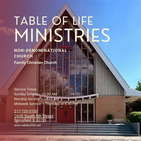 Calendar | Table of Life Ministries