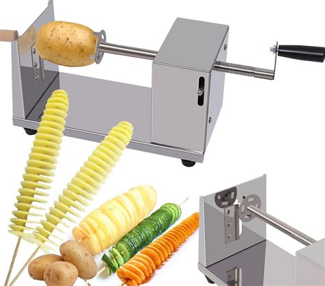 Twisted Potato slicer, Tornado Curly Fry Cutter with Stainless Steel ...