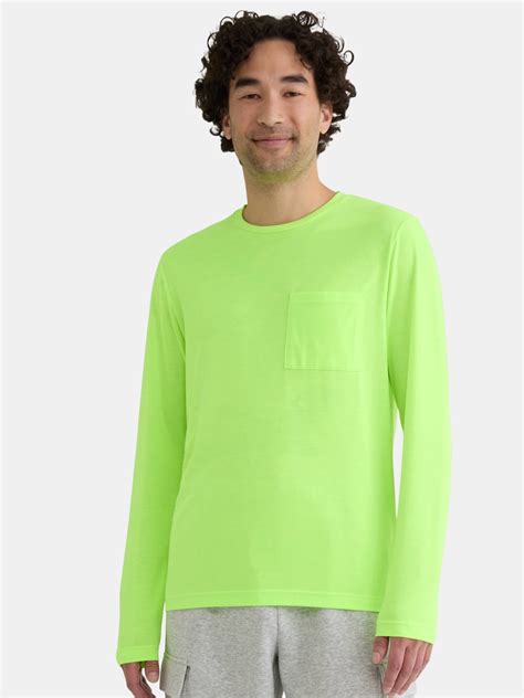 Athletic Works Men's and Big Men's Tri Blend Pocket Tee, Sizes XS-5XL ...