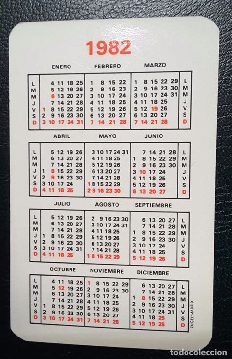codicioso Inconsciente Ups año 1982 calendario Comparable tornillo Cilios
