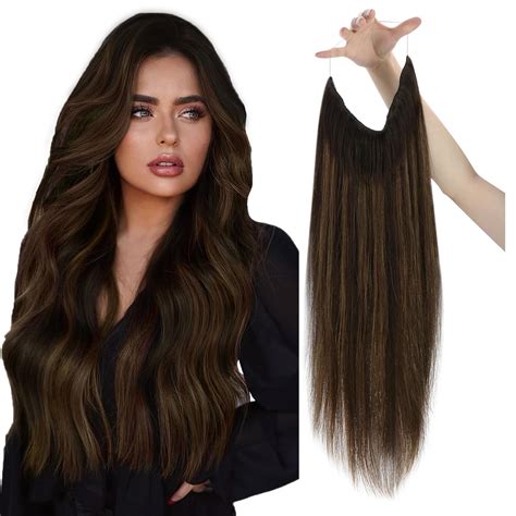 Amazon.com : Sunny Wire Hair Extensions Brown 95g Human Hair with ...