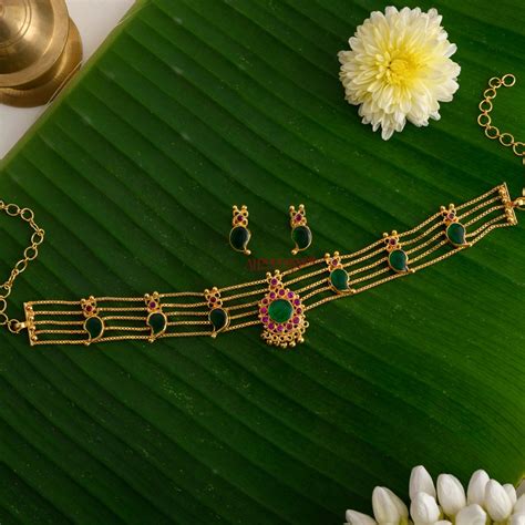 Green Mango Palakka Choker – AJ Punnagai