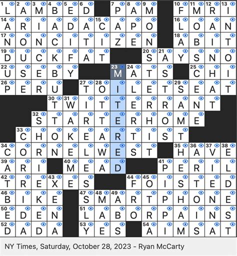 Rex Parker Does the NYT Crossword Puzzle: Oratorio highlight in A-B-A ...