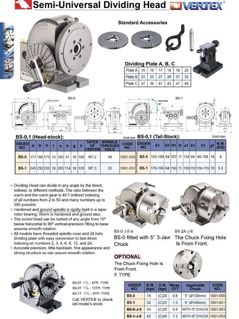 VERTEX Semi-Universal Dividing Head Malaysia, Selangor, Kuala Lumpur ...