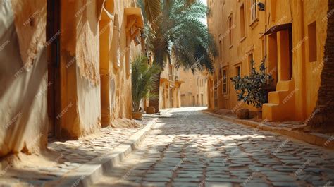 Premium Photo | Street of the old arabian city Narrow street in old village Ancient street world ...