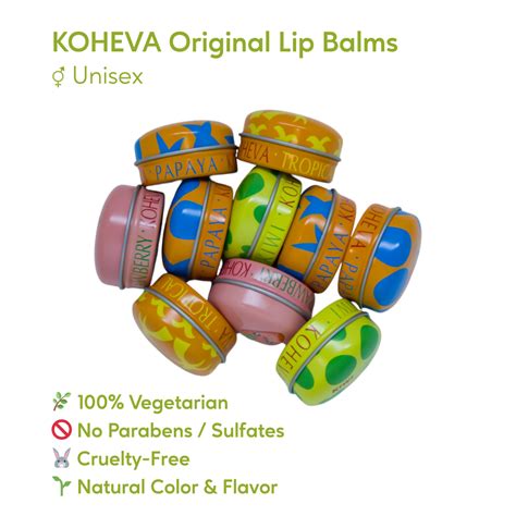 Unisex Tropical Lip Balm SPF 15 | Lip Treatment | 24 hour Moisture – KOHEVA