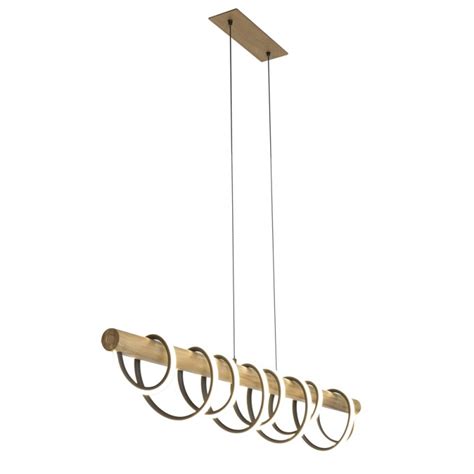 LAMPARA DE TECHO REVER LED 49W 3000K CON MADERA