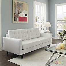 Mid Century Modern Leather Sofa Set by Mid Century Modern Empress Contemporary Button Tufted Mid Century Modern Leather Sofa Set