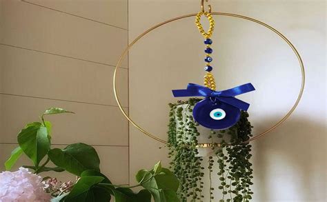 Buy Stotram Evil Eye Home Decor Turkish Hamsa Glass Greek Wall Hanging ...