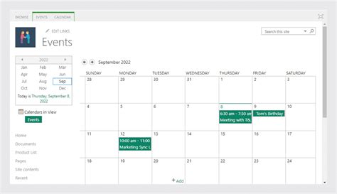 Image result for SharePoint Operations Calendar