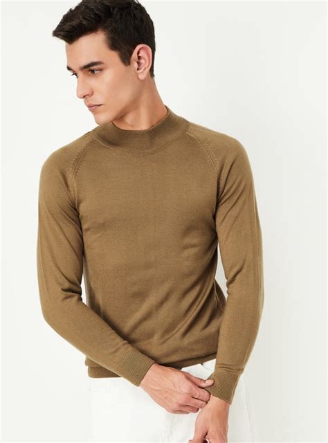 Buy Men Solid High Neck Sweater Online at just Rs. 999.0 ...