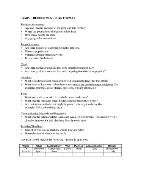 Free Printable Recruitment Plan Templates [PDF, Word, Excel]