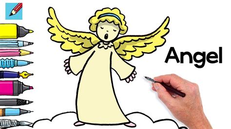 How to Draw an Angel Real Easy - YouTube