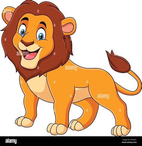 Cute Lion cartoon animal vector illustration Stock Vector Image & Art ...