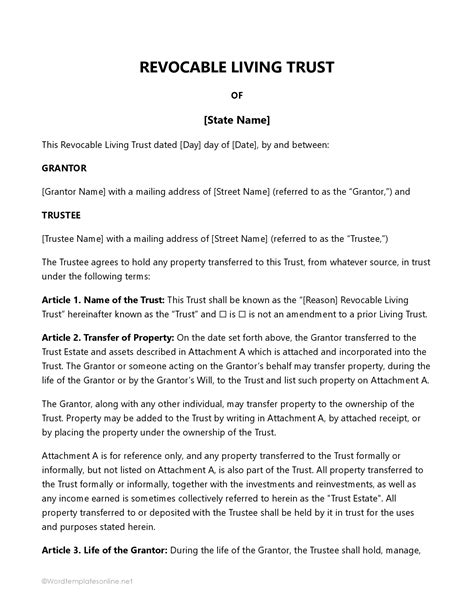 Free Living Will Templates (Editable) - Word, PDF