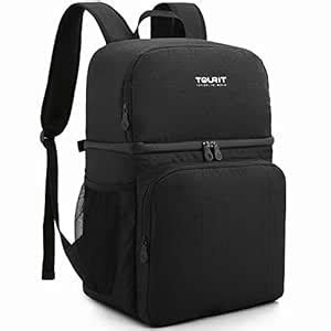 TOURIT Insulated Cooler Backpack Double Deck Light Lunch Backpack with ...