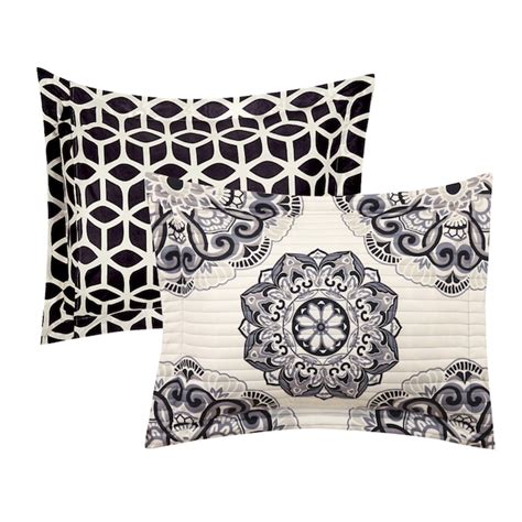 Chic Home Design Madrid 4-Piece Black King Quilt Set in the Bedding ...