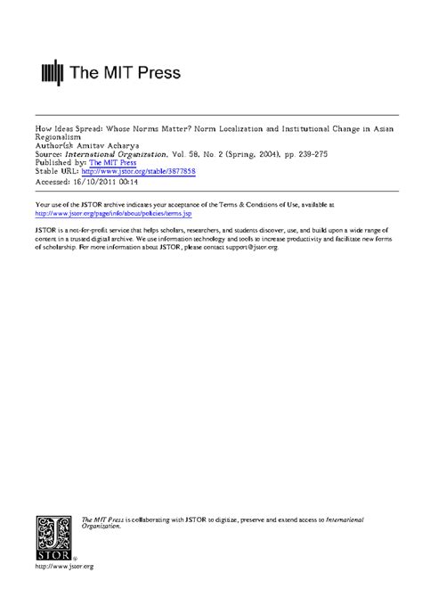 Acharya Whose Norms Matters - How Ideas Spread: Whose Norms Matter ...