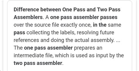 What is the advantage of two pass assembler over single pass assembler ...