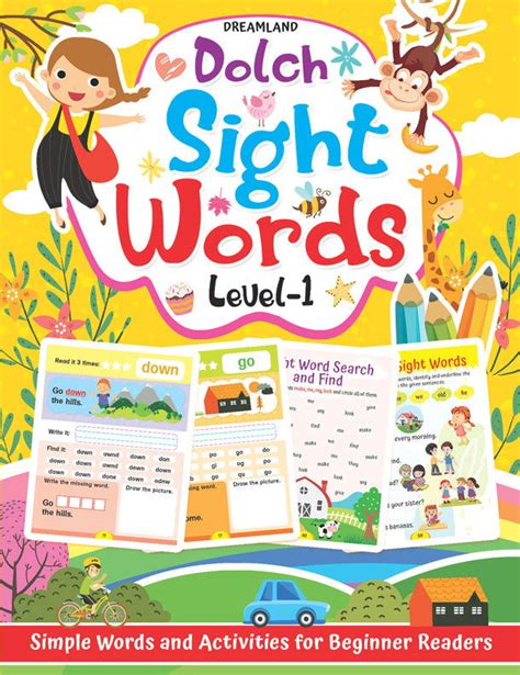 Dolch Sight Words Level 1- Simple Words and Activities for Beginner Re ...