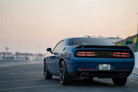 Rent Dodge Challenger Blue in Dubai - Sportscars - Octane.Rent