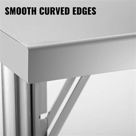 VEVOR Commercial Worktable Workstation 48 x 24 Inch Folding Commercial ...