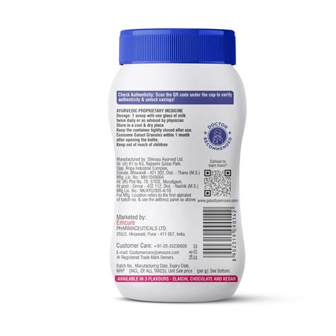 Buy Galact Lactation Granules Elaichi Flavour with Shatavari, 200 gm ...