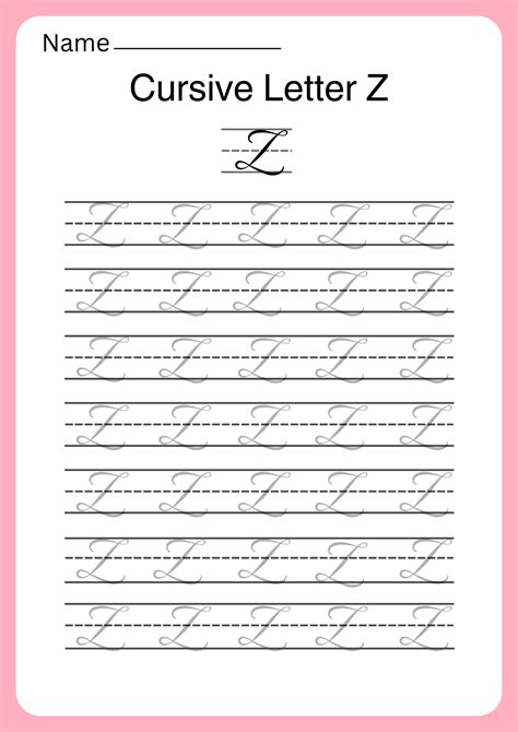 Capital Cursive Z
